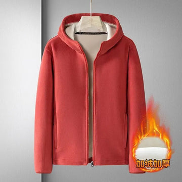 Male Large Cardigan Hoodie Autumn Winter Hooded New Styles Couples Outdoor Clothes Warm Double-sided Velvet Top Fleece Jacket
